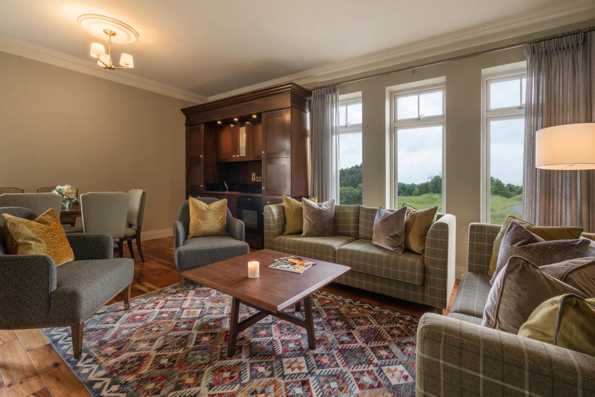 Lough Erne Resort Enniskillen Exterior photo A living room at The Lodge at Turning Stone